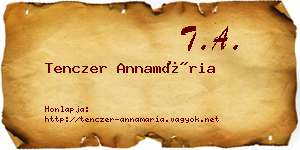 Tenczer Annamária névjegykártya