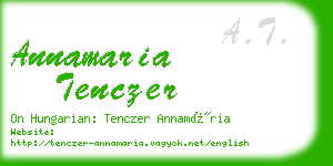 annamaria tenczer business card